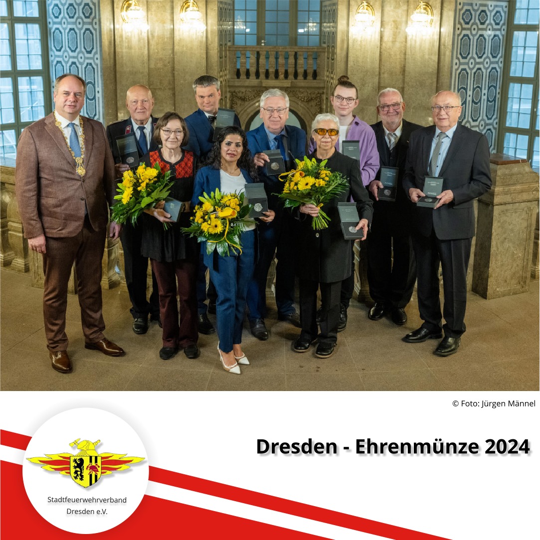 Oberbürgermeister verleiht Ehrenmünze an Dresdner Persönlichkeiten